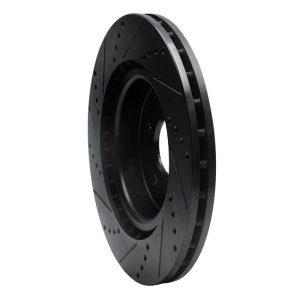 Acura TLX Brake Rotor (1) - Front Right - R1 Concepts - Drilled & Slotted - Black - `21-`25